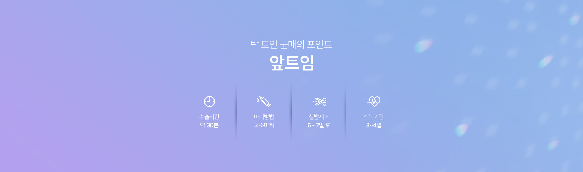 트임 앞트임 시수술정보