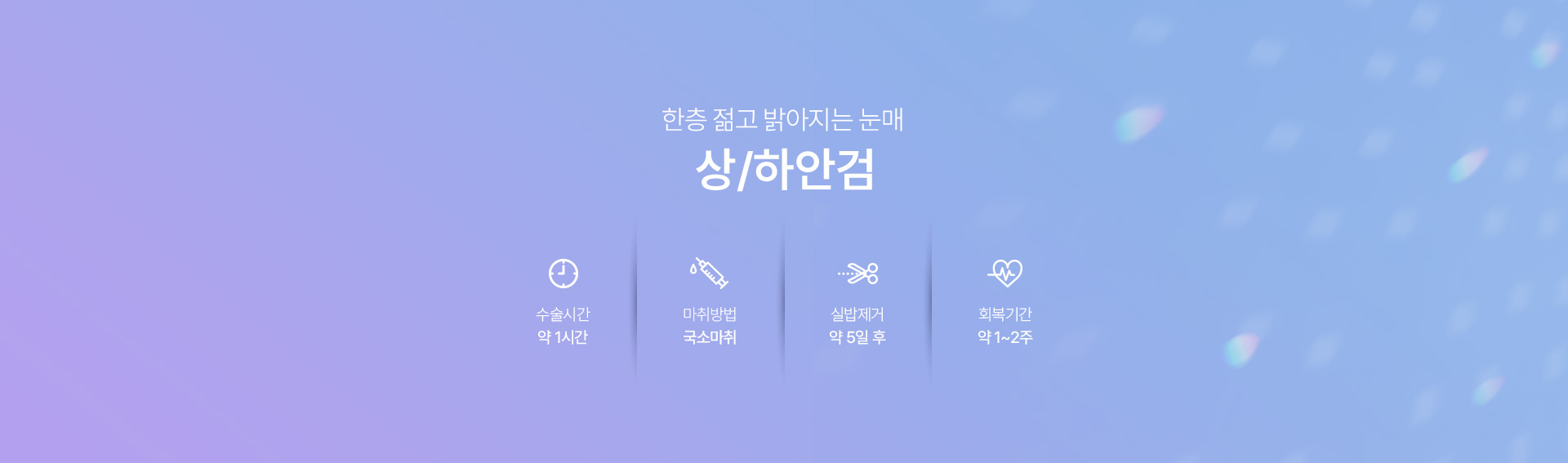 중년눈성형 상하안검 시수술정보