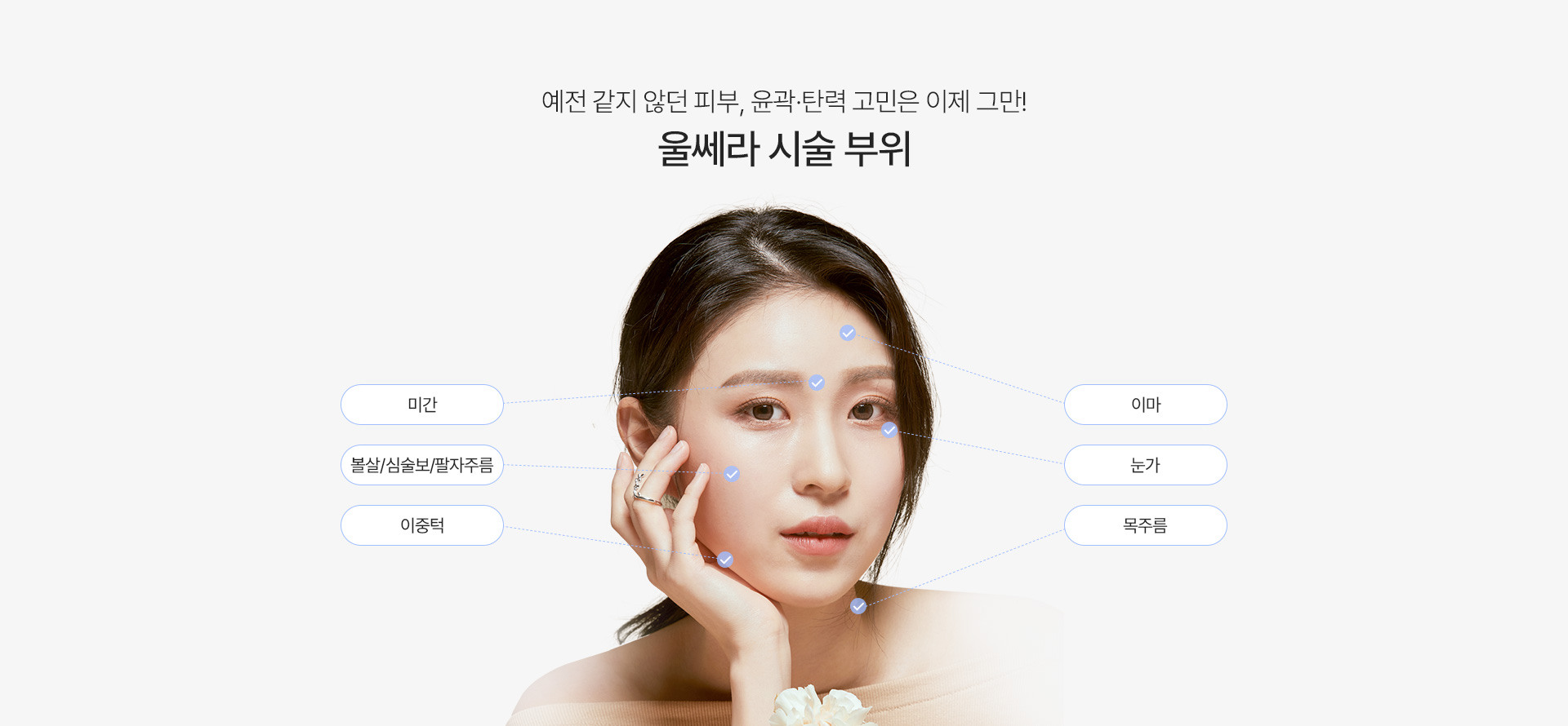 울쎄라 시술부위