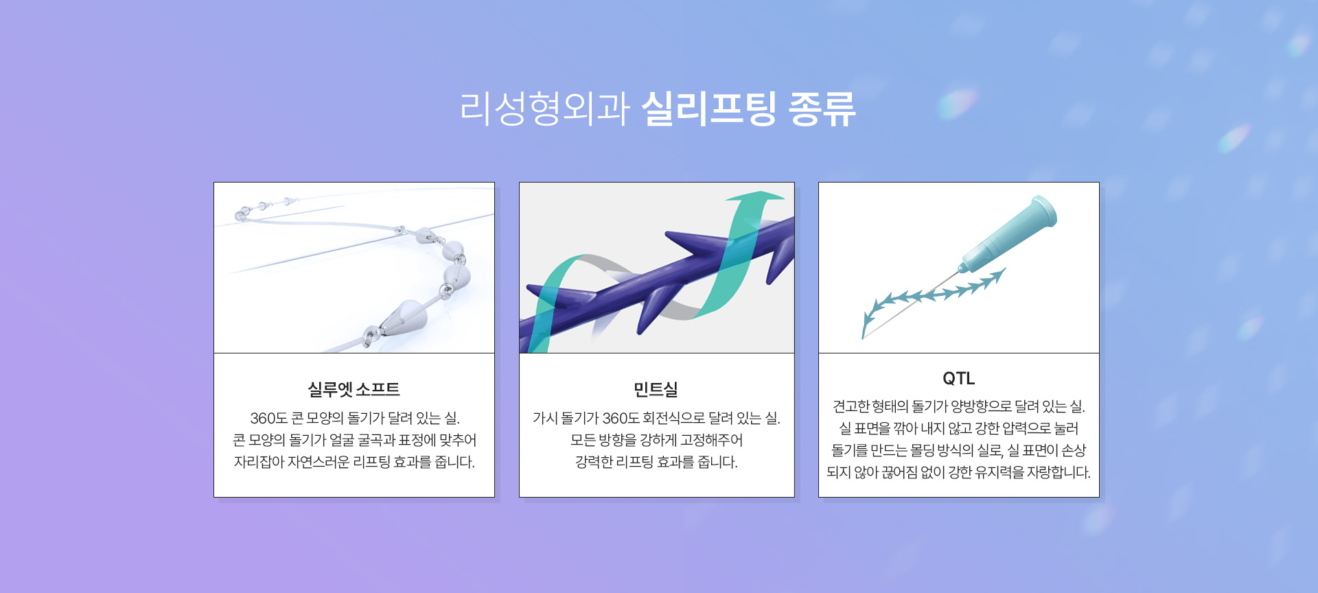 실리프팅 종류