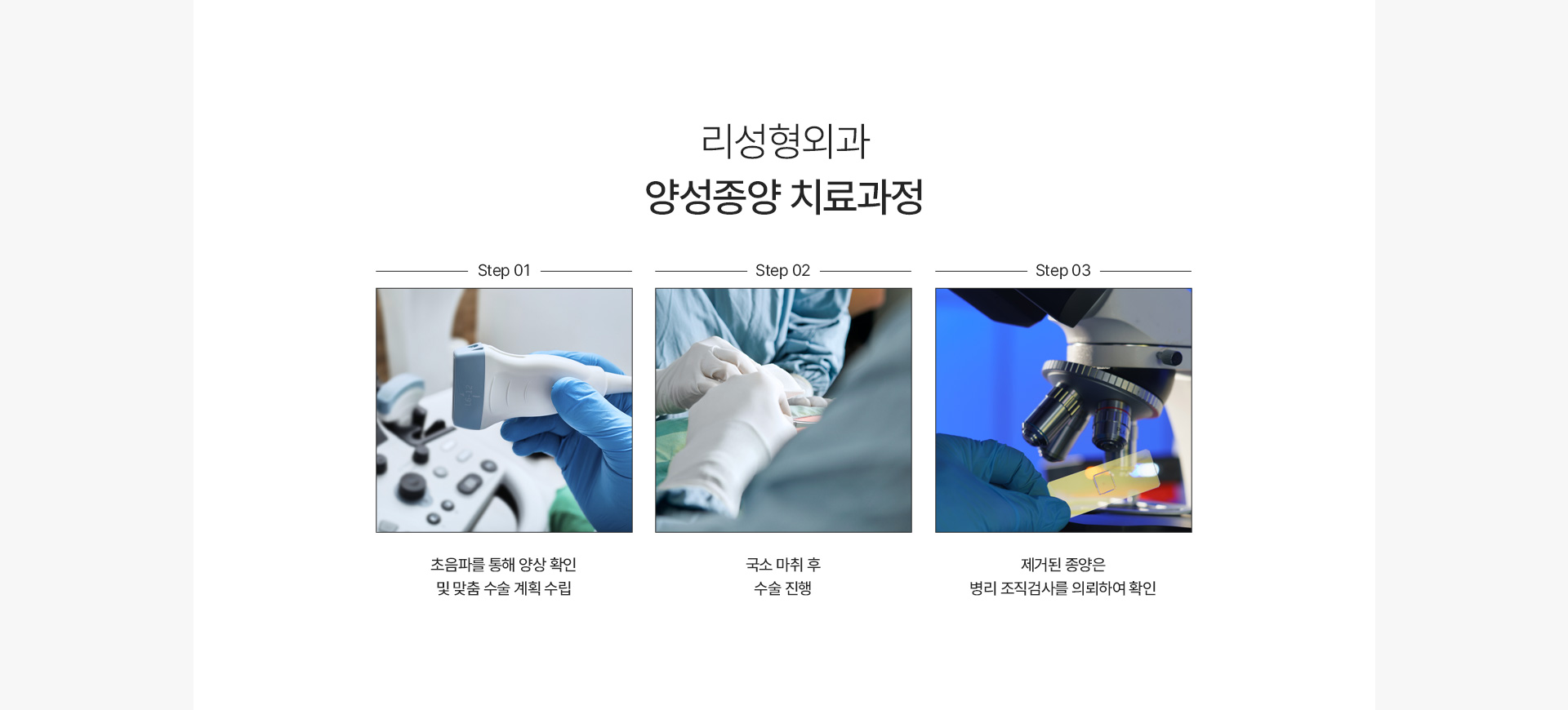 양성종양 치료과정